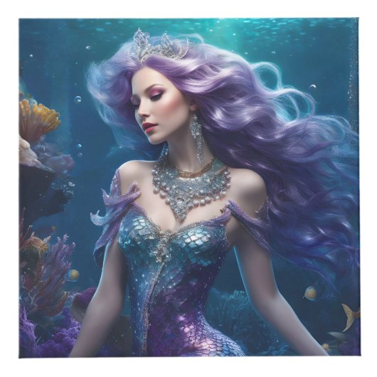 Zeemeermin Paarse Haar Kubus (Rechts)