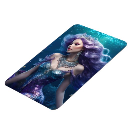 Zeemeermin Paarse Haar Magneet (Linkerzijde)