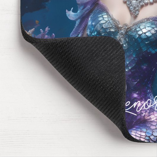 Zeemeermin Paarse Haar Muismat (Hoek)