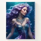 Zeemeermin Paarse Haar Notitieboek (Achterkant)