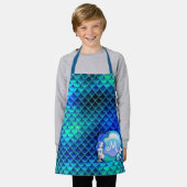 Zeemeermin Parels en Schalen Blauw ID600 Schort (Gedragen)