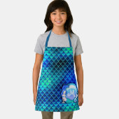 Zeemeermin Parels en Schalen Blauw ID600 Schort (Insitu)