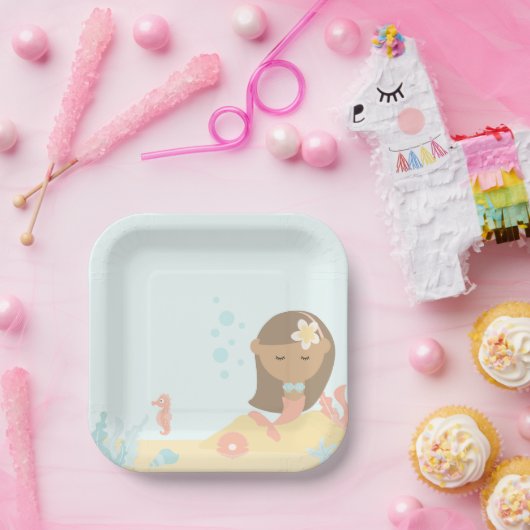 Zeemeermin partij papier bord (Feest)