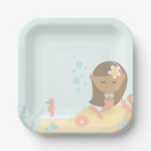 Zeemeermin partij papier bord (Voorkant)