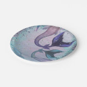 Zeemeermin partij stukken papieren bordje (Gekanteld)