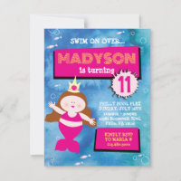 Zeemeermin Party Blauwe Tie Dye Zee Leven Verjaard