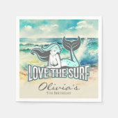 Zeemeermin Party Hou van het Surf Servet (Voorkant)
