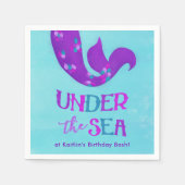 Zeemeermin Party servetten "Onder het Zee" (Voorkant)