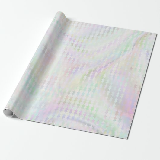 Zeemeermin Pastel Shimmer Iridescent Multi-Color Cadeaupapier (Uitgerold)