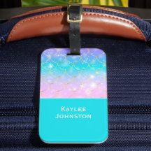 Zeemeermin patroon, Aangepaste monogram meisjes