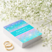 Zeemeermin patroon, Aangepaste monogram meisjes Pokerkaarten (Insitu (Huwelijk))