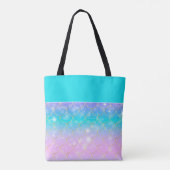 Zeemeermin patroon, Aangepaste monogram meisjes Tote Bag (Achterkant)