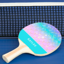 Zeemeermin patroon aangepaste monogram Ping Pong P