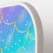 Zeemeermin patroon, Meisjes aangepaste monogram Pickleball Paddle (Links Detail)