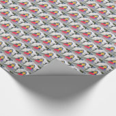 Zeemeermin patroon rood en wit papier (Hoek)