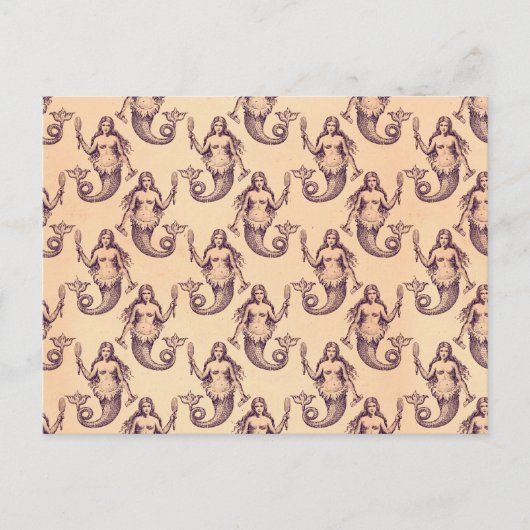  zeemeermin patroonprint briefkaart (Voorkant)