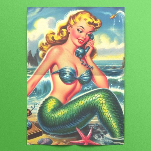  zeemeermin pin up tissuepapier