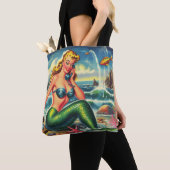zeemeermin pin up tote bag (Dichtbij)