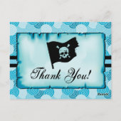 Zeemeermin, piraat, bedankt kaarten (Achterkant)