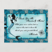 Zeemeermin, piraat, bedankt kaarten (Voorkant)