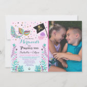 Zeemeermin & Piraat Verjaardags Uitnodiging Broer/ (Voorkant)