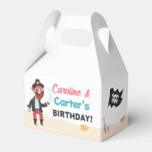 Zeemeermin & Pirate gezamenlijke verjaardagsfeestj Bedankdoosjes (Achterkant)