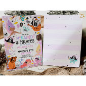 Zeemeermin & Piraten Verjaardagsfeestuitnodiging O Kaart