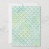 Zeemeermin plons onder het Zee Zwembad Party Verja Kaart (Achterkant)