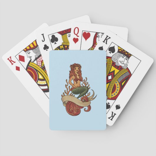 zeemeermin pokerkaarten (Achterkant)