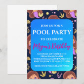 Zeemeermin Pool Feestuitnodigingen Kaart (Voorkant / Achterkant)