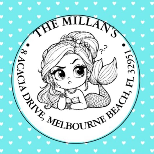 Zeemeermin Pool Party thema Zelfinktende Stempel