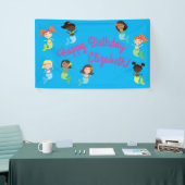 Zeemeermin Pool Verjaardagsfeest Kinder Spandoek (Beurs)