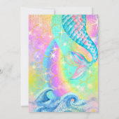 Zeemeermin Pool zee Party Roze Sparkle Glitter Kaart (Achterkant)