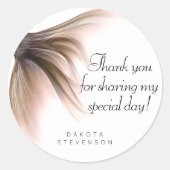 Zeemeermin Posh Staart | Dusty Terracotta Bedankt Ronde Sticker (Voorkant)