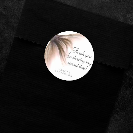 Zeemeermin Posh Staart | Dusty Terracotta Bedankt Ronde Sticker