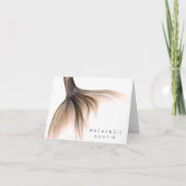 Zeemeermin Posh Staart | Dusty Terracotta Peach Cu Bedankkaart (Voorkant)