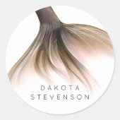 Zeemeermin Posh Staart | Dusty Terracotta Peach Cu Ronde Sticker (Voorkant)