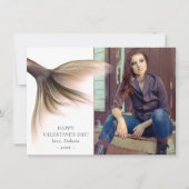 Zeemeermin Posh Staart | Dusty terracotta perzik f Feestdagenkaart (Voorkant)