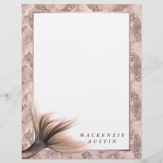 Zeemeermin Posh Staart | Stoffelijk terracotta per (Voorkant)