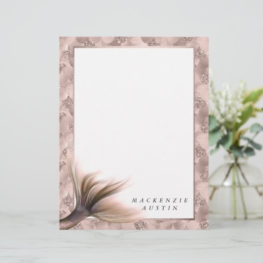 Zeemeermin Posh Staart | Stoffelijk terracotta per (Staand voorkant)