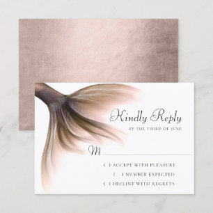 Zeemeermin Posh Staart   Stoffige terracotta perzi RSVP Kaartje