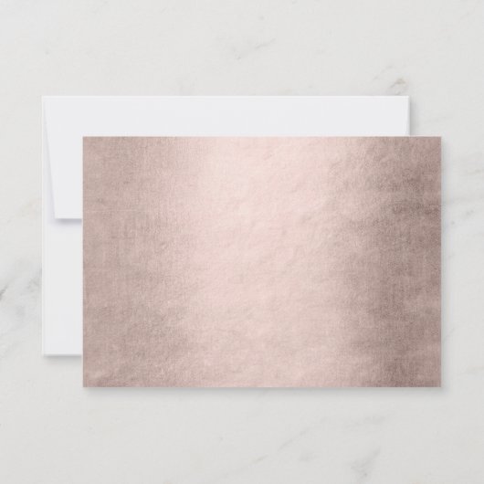 Zeemeermin Posh Tail | Stofachtige Terracotta Perz RSVP Kaartje (Achterkant)