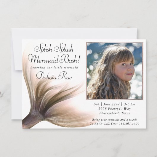 Zeemeermin Posh | Terracotta splash foto Kaart (Voorkant)