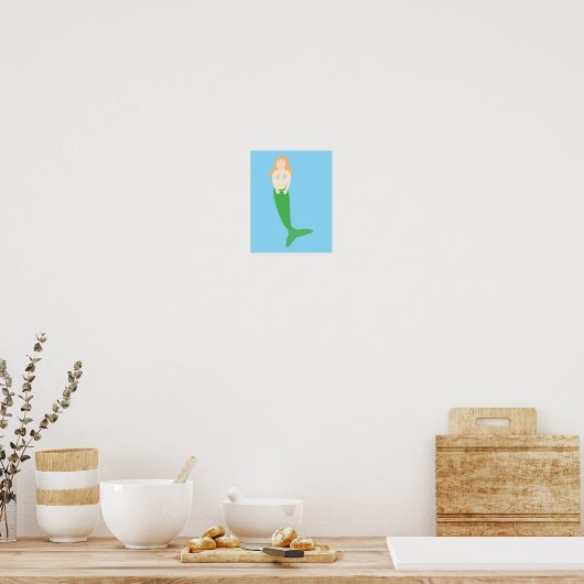 Zeemeermin Poster (Keuken)