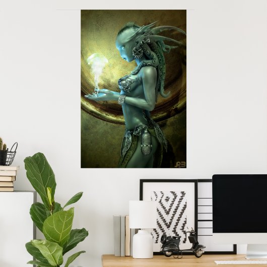 zeemeermin poster (Thuiskantoor)