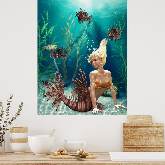 zeemeermin poster (Keuken)