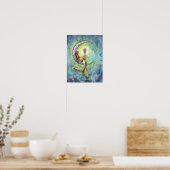 Zeemeermin Poster van Molly Harrison Mermaid Moon (Keuken)