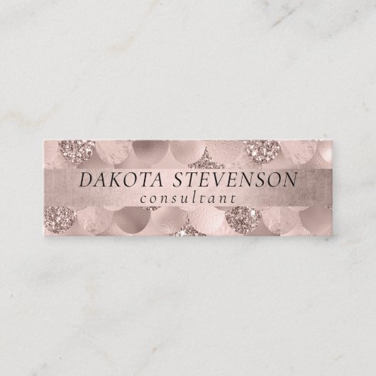 Zeemeermin potschaal | Stoffige terracotta perzikg Mini Visitekaartje (Voorkant)