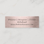 Zeemeermin potschaal | Stoffige terracotta perzikg Mini Visitekaartje (Achterkant)