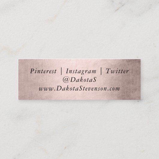 Zeemeermin potschaal | Stoffige terracotta perzikg Mini Visitekaartje (Achterkant)